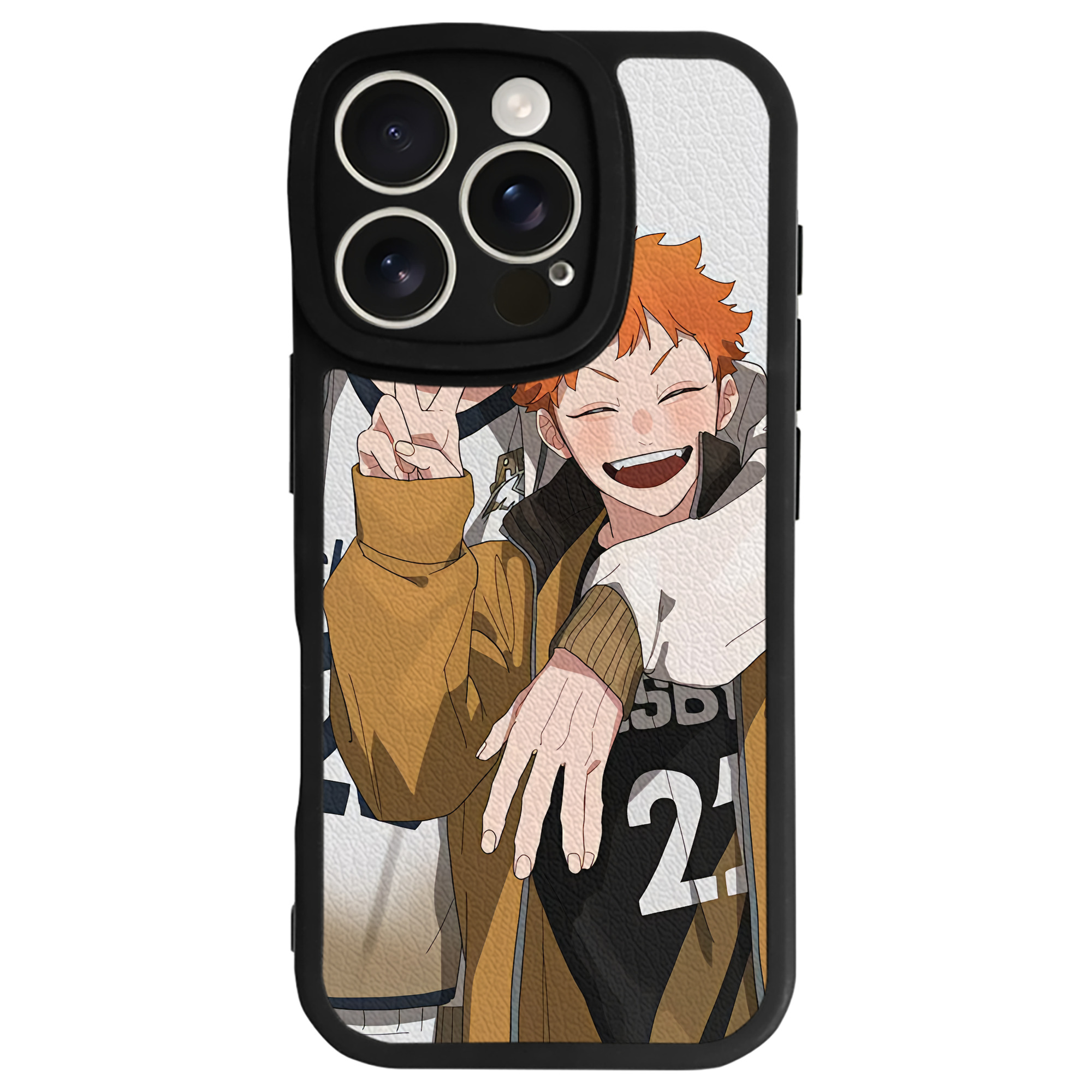 （画像用） ハイキュー!! Haikyu!! 【iPhone 16シリーズ対応】シリコンスマホケース（レザー調） 材質：シリコン